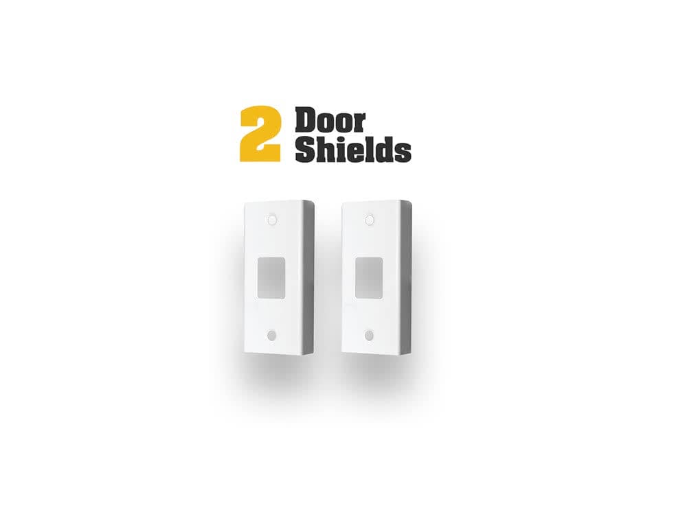 [DSH-MIN-10000] Door Armor MINI Door Shields Lock Security Plates (2Pcs ) (White)
