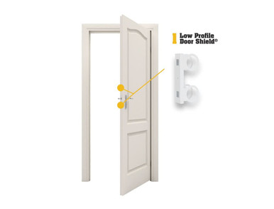 [DS-SLP-10002] Door Armor Low Profile Door Shields Discreet Protection (White, 2-3/8)